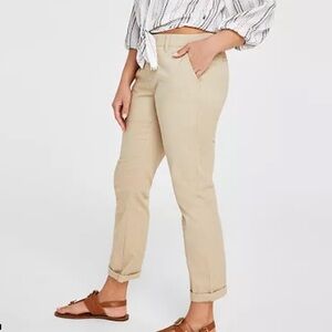 Tommy Hilfiger Hampton Cuffed‎ Chino Straight-Leg Pants Khaki 8 New With Tags